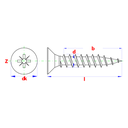 Spaanderplaatschroef zwart VZK-Z 4.0x40mm (20st)