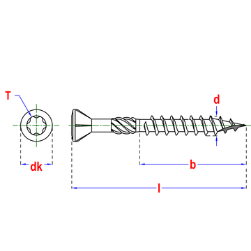 Potdekselschroef m/zwarte kop VZK-T15 4.0x30mm (200st)