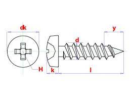 Plaatschroef m/cilinderkop inox 4.2x16mm (15st)