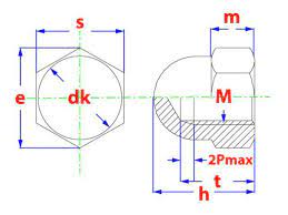 Zeskant dopmoer DIN1587 inox M5 (4st)