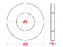 Sluitring DIN125A inox M5 (100st)