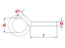 Metrische schroefogen M6x50mm (2st)