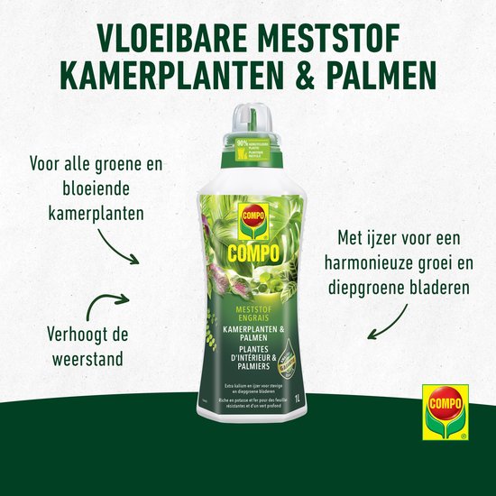 Compo meststof kamerplanten & palmen 1L