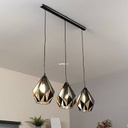 Eglo Carlton hanglamp 3x E27 zwart/koper