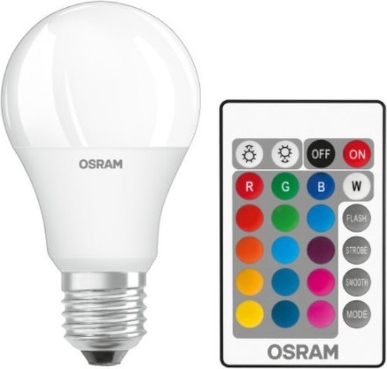 Osram LED lichtbron peer RGBW E27 9W 806lm 2700K