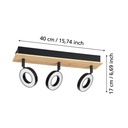 Eglo Rieveles opbouwspot 3x4,2W hout/zwart