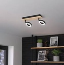 Eglo Rieveles opbouwspot 2x4,2W hout/zwart