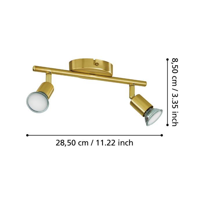 Eglo Trastanello-Buzz opbouwspot 2x 2,8W gold
