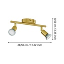 Eglo Trastanello-Buzz opbouwspot 2x 2,8W gold