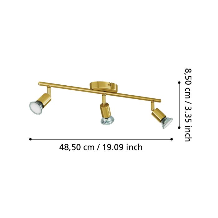 Eglo Trastanello-Buzz opbouwspot 3x 2,8W gold