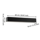Eglo Sania wandlamp 5 zwart 26,5W IP44