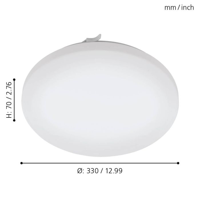 Eglo Frania-S LED wand/plafondlamp 330mm wit 2000lm 3000K