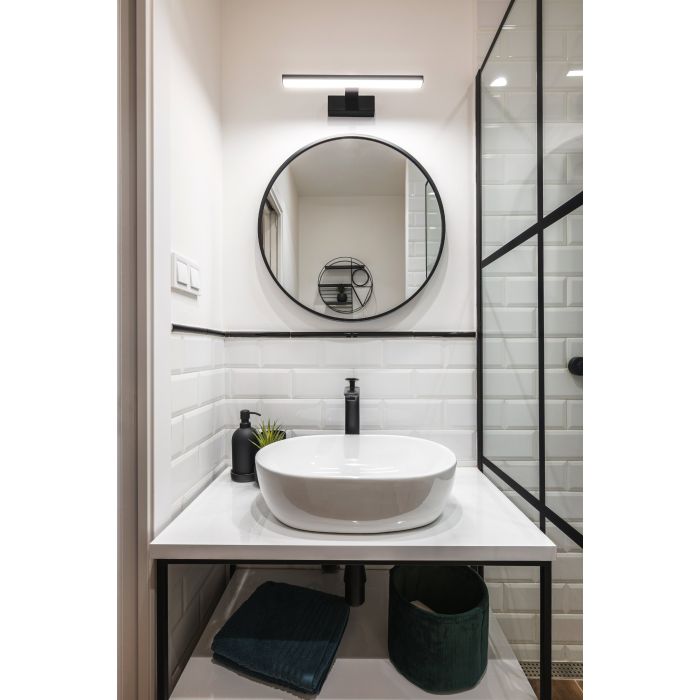 Eglo Pandella LED spiegelarmatuur 40cm IP44 zwart 900lm 4000K