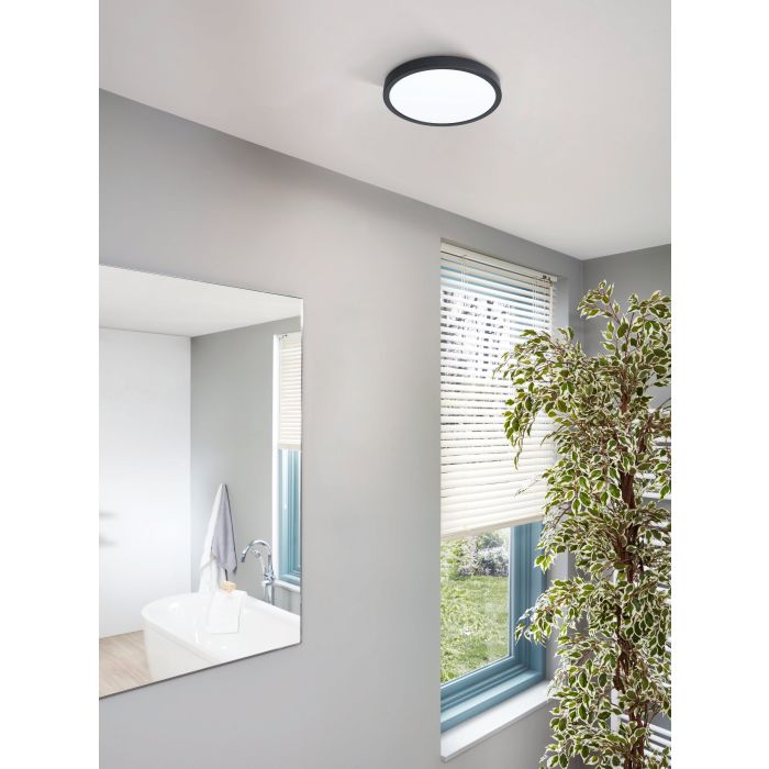 Eglo Fueva 5 LED opbouw 285mm zwart IP44 2400lm 3000K