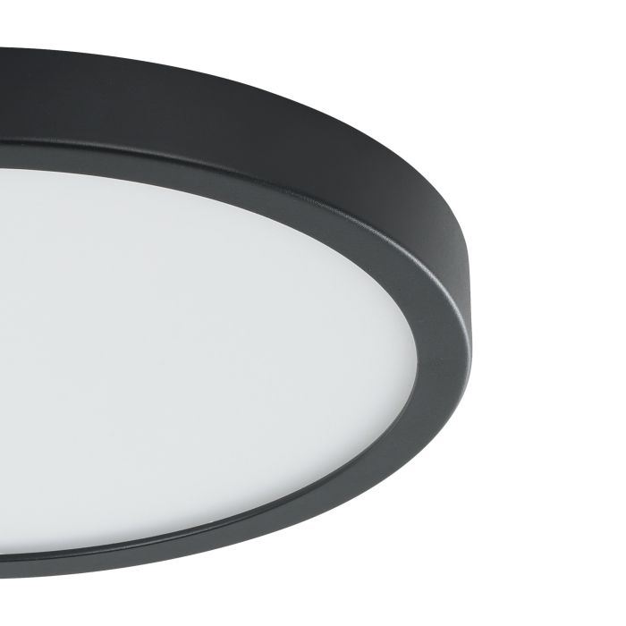 EgloFueva 5 LED opbouwarmatuur 285mm zwart + sensor 2400lm 3000K