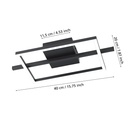 Eglo Amandolo LED recht 400mm zwart 1900lm 2700-6500K