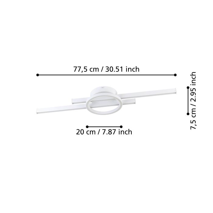 Eglo Amandolo LED 775mm wit 2400lm 2700-6500K