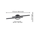 Eglo Amandolo LED 775mm zwart 2400lm 2700-6500K