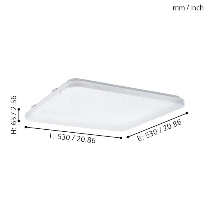 Eglo Frania-S LED wand/plafondlamp 53x53cm wit 5900lm 3000K