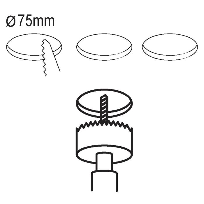 Eglo Fueva 5 LED inbouwspot 86mm 3x 2.7W zwart 900lm 3000K (3st)