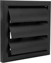 Renson 433 dampkaprooster 173x173mm - zwart structuur