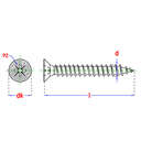 SPAANDERPLAATSCHROEF VK-Z Ø5,00X50 ZNG - 200ST