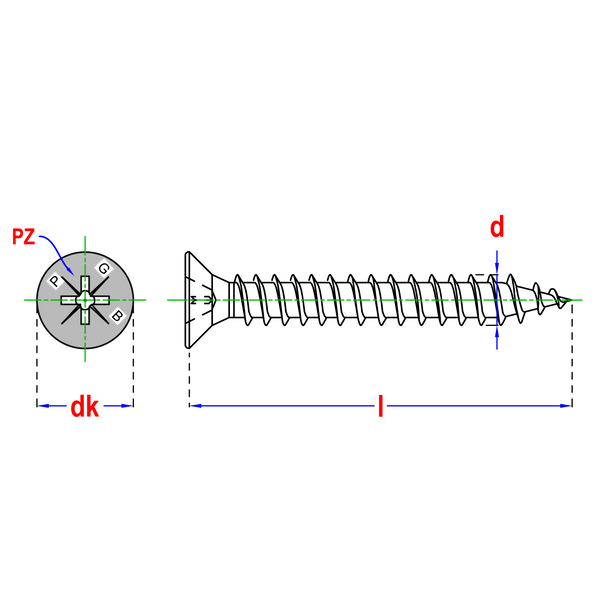 SPAANDERPLAATSCHROEF VK-Z Ø5,00X60 ZNG - 200ST