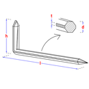 Balkhaak thermisch verzinkt 5.5x50mm (5kg)