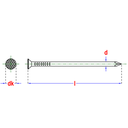 Nagel met plat-geruite kop D.1151B 2.7x60mm (5kg)