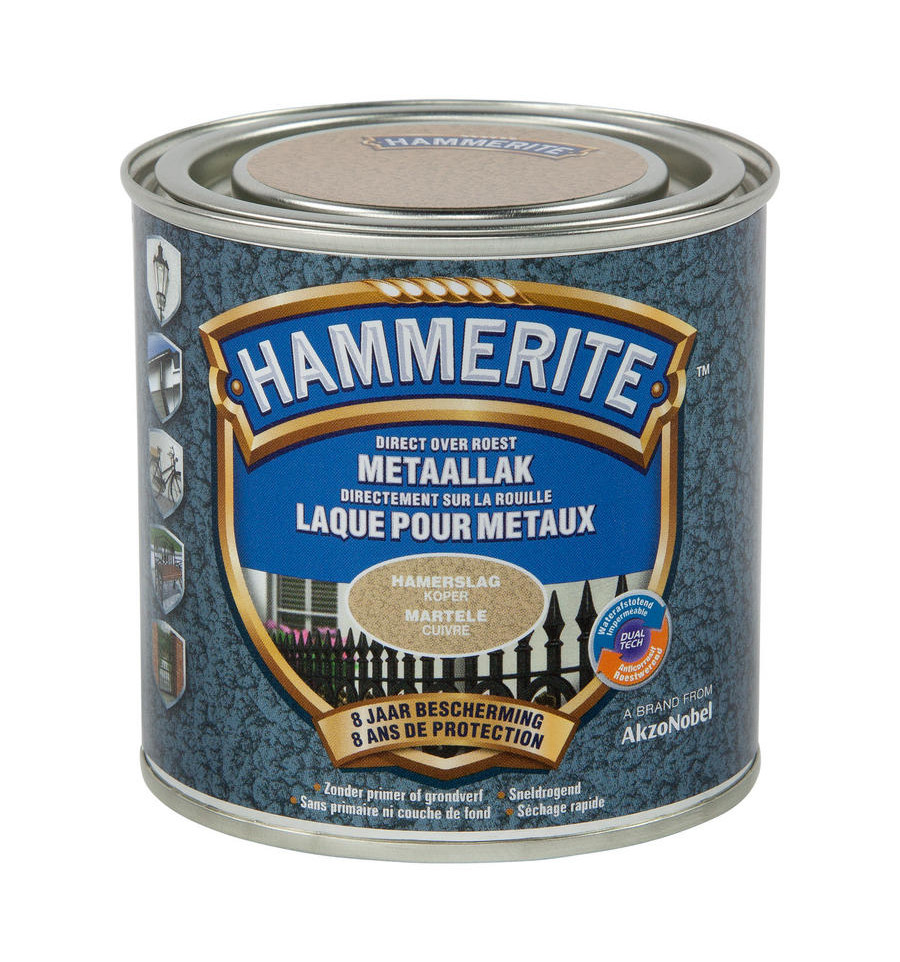 HAMMERITE HAMERSLAGLAK 250ML KOPER