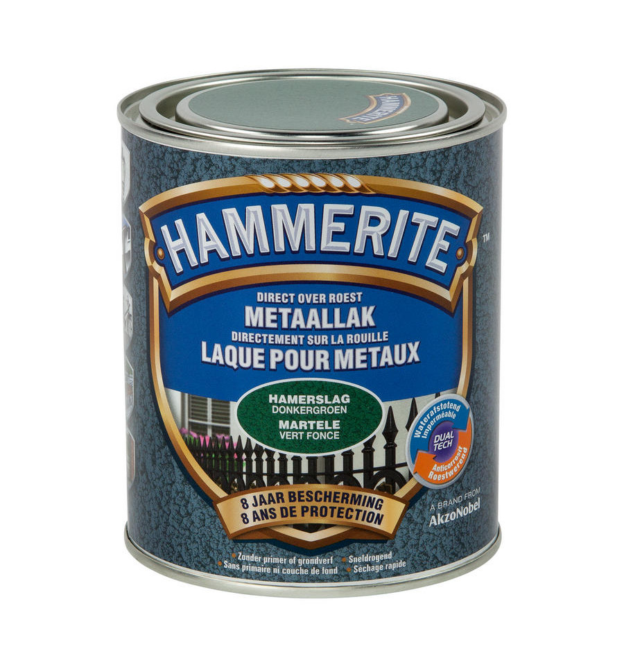 HAMMERITE HAMERSLAGLAK 750ML DONKERGROEN