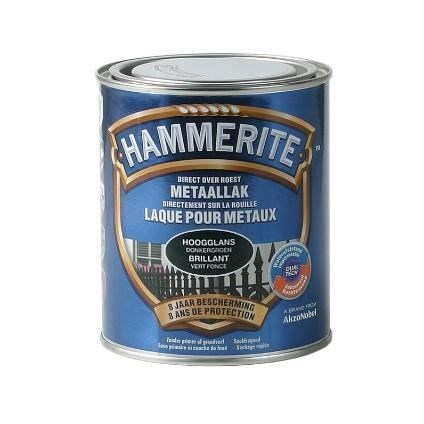 HAMMERITE HOOGGLANSLAK 750ML DONKERGROEN