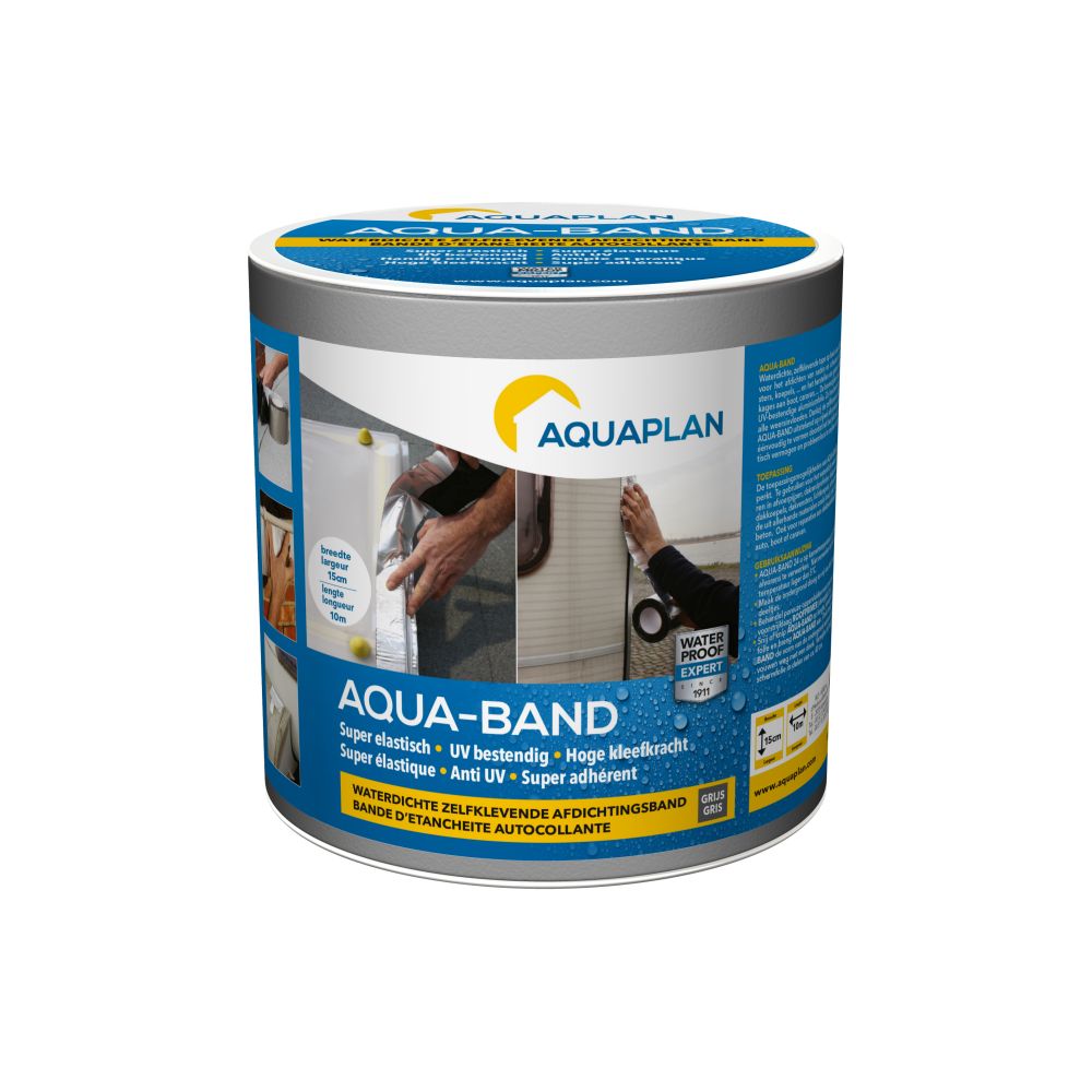 Aqua-band grijs 15cm x 10m