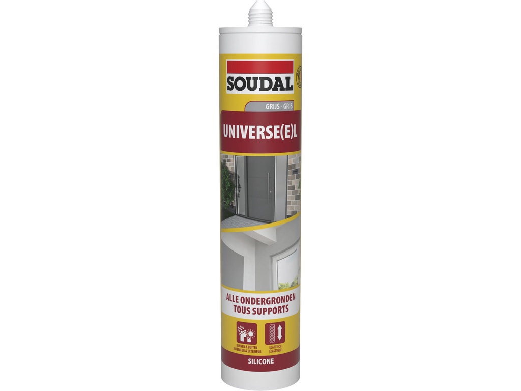 Soudal universele silicone grijs - 310ml