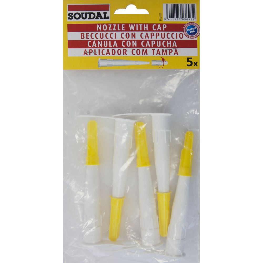 Soudal spuitmond met dop (5st)