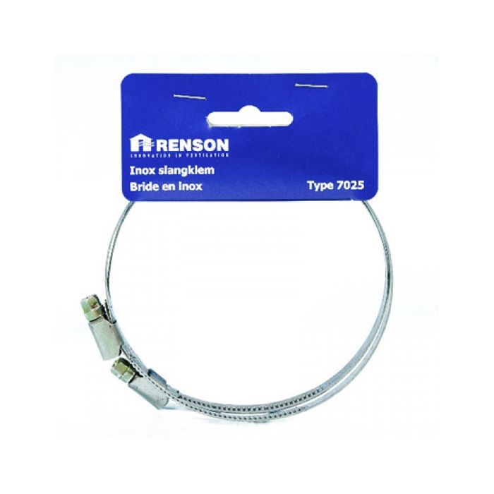Renson 7025 slangklem inox Ø119-131mm (2st)