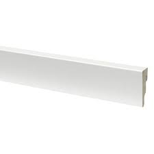 Muurplint MDF gelakt 69x12mm - 244cm - Cubic blok