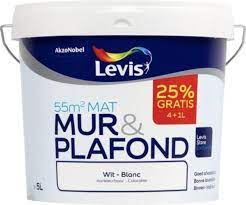 Levis muur & plafondverf 4 + 1L gratis