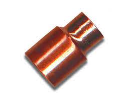 Verloopmof MF rood koper 22x15mm