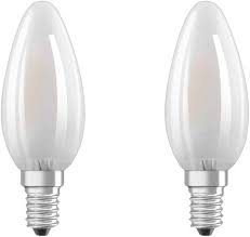 Osram LED lichtbron kaars wit E14 4W 470lm 2700K (2st)