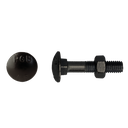 Houtbout zwart DIN603/555 M6x30mm (6st)