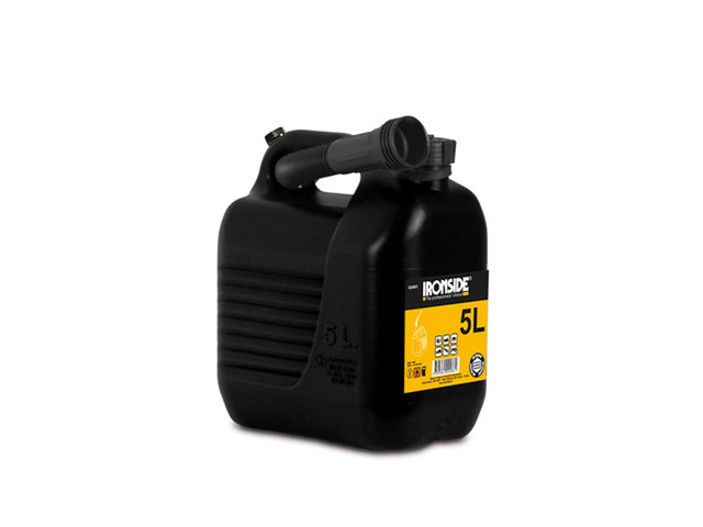 Ironside jerrycan fuel kunststof zwart 5L