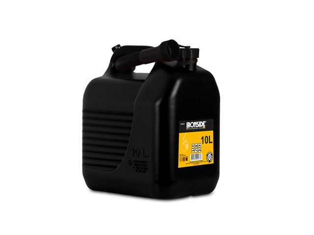 Ironside jerrycan fuel kunststof zwart 10L