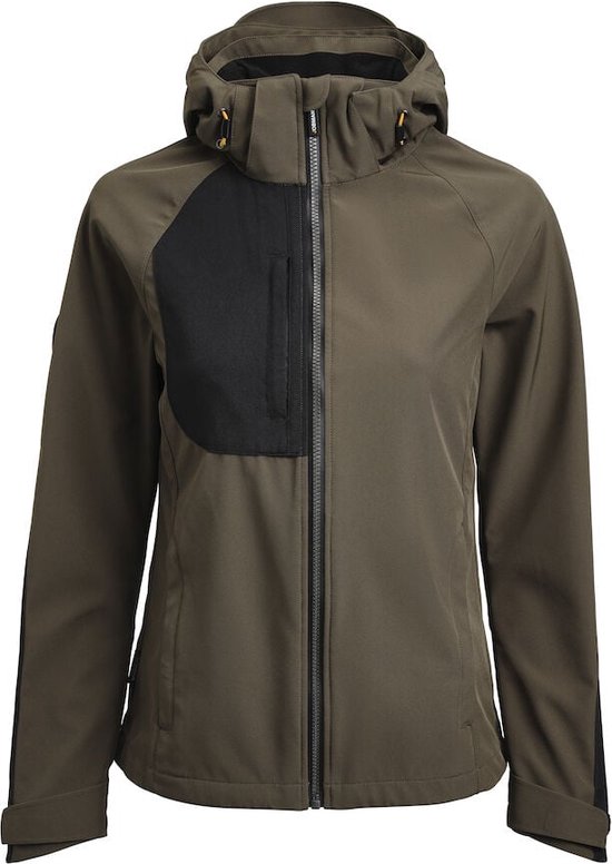 Jobman 1372 - Dames softshell jas olijfgroen