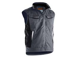 Jobman 7517 bodywarmer lined donkergrijs