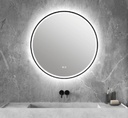 Lafiness Lido LED spiegel m/zwarte rand rond 50cm