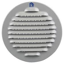 Renson 435R schoepenrooster inbouw rond 80mm RAL 9006