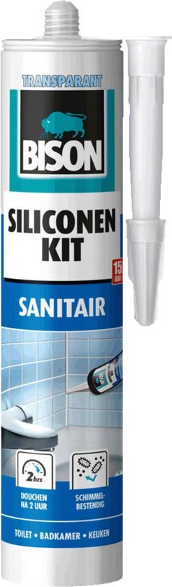 BISON SILICONENKIT SANITIAR GRIJS 300ML