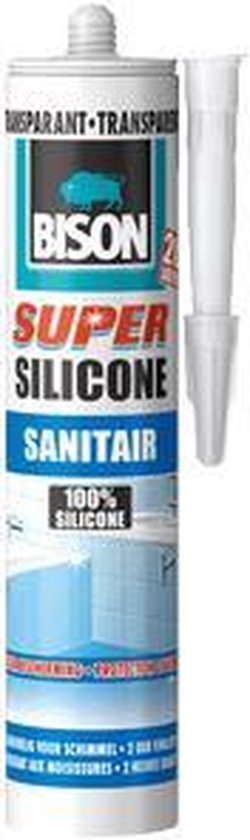 Bison sanitair silicone super transparant 310ml