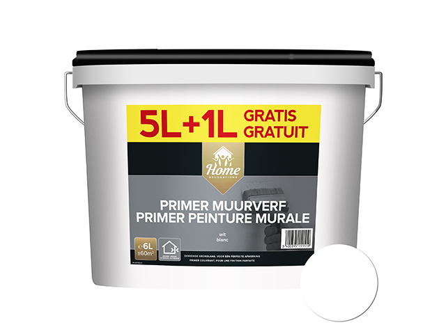 Home decoration primer voor muurverf wit 5+1L